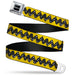 PEANUTS Title Logo Full Color Black/White Seatbelt Belt - Peanuts Charlie Brown Zig Zag Stripe Yellow/Black Webbing Seatbelt Belts Peanuts Worldwide LLC   