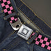 Starburst Seatbelt Belt - Checker Black/Pink Webbing Seatbelt Belts Buckle-Down, Inc.