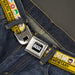 SOUTH PARK Title Logo Full Color Black/White Seatbelt Belt - SOUTH PARK ELEMENTARY School Bus Characters Pose Yellow Webbing Seatbelt Belts Comedy Central   