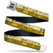 SOUTH PARK Title Logo Full Color Black/White Seatbelt Belt - SOUTH PARK ELEMENTARY School Bus Characters Pose Yellow Webbing Seatbelt Belts Comedy Central   