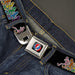 Steal Your Face Seatbelt Belt - Dancing Skeletons Black/Multi Color Webbing Seatbelt Belts Grateful Dead