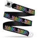 Steal Your Face Seatbelt Belt - Dancing Skeletons Black/Multi Color Webbing Seatbelt Belts Grateful Dead