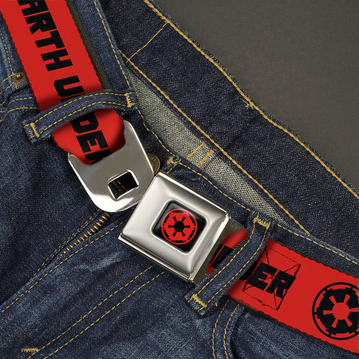 Star Wars Galactic Empire Insignia Full Color Black/Red Seatbelt Belt - Star Wars DARTH VADER Japanese Characters and Logo Red/Black Webbing Seatbelt Belts Star Wars   