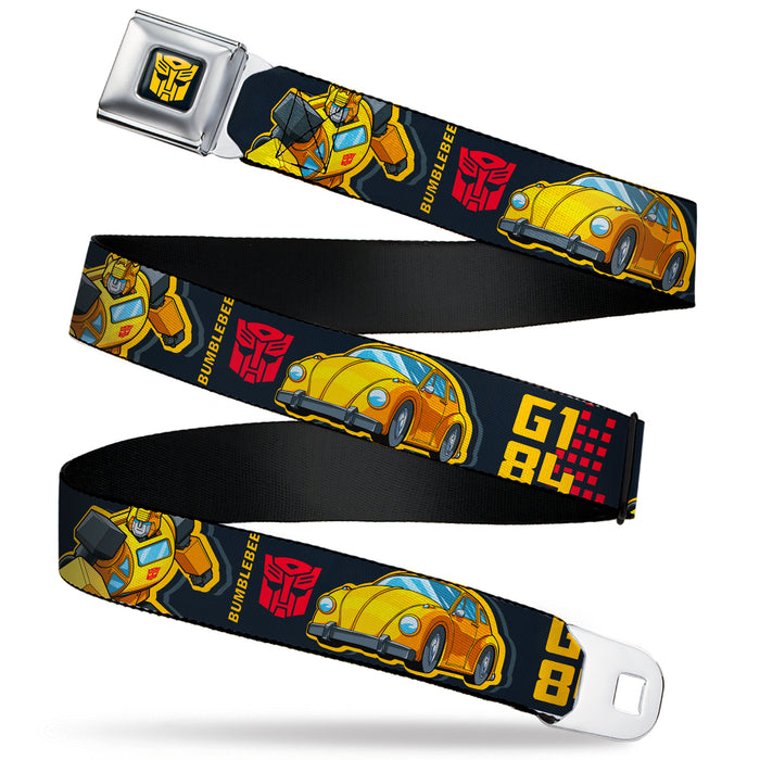 Transformers Autobots Icon Full Color Black/Yellow Seatbelt Belt - Transformers Generations BUMBLEBEE  G1 84 Poses Autobot Icon Black/Yellows/Red Webbing Seatbelt Belts Hasbro   