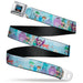 FOSTER'S HOME FOR IMAGINARY FRIENDS Title Logo Black/Multi Color Seatbelt Belt - Foster's Home for Imaginary Friends Group Pose Blues Webbing Seatbelt Belts Warner Bros. Animation   