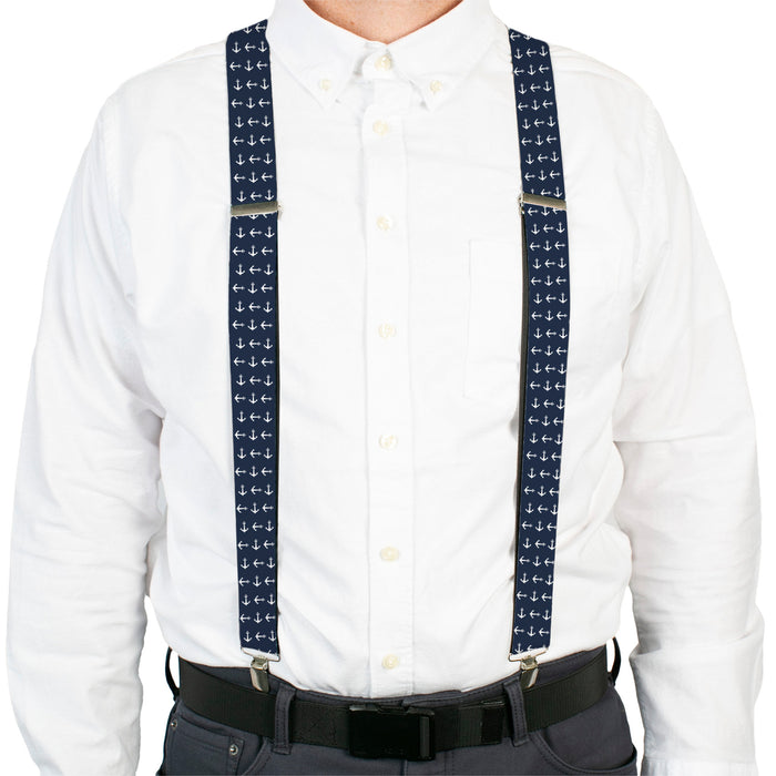 Suspenders - 1.5" - Anchors Navy/White Suspenders Buckle-Down, Inc.