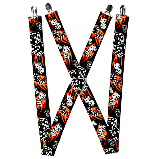 Suspenders - 1.5" - Flaming Dice Suspenders Buckle-Down, Inc.