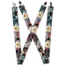 Suspenders - 1.5" - Flowers w/Filigree Pink Suspenders Buckle-Down, Inc.