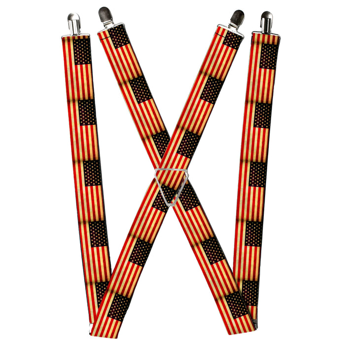 Suspenders - 1.5" - Vintage US Flag Repeat Suspenders Buckle-Down, Inc.