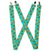 Suspenders - 1.5" - Vivid Pineapples Scattered Blue Suspenders Buckle-Down, Inc.