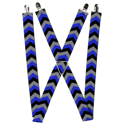 Suspenders - 1.5" - Chevron Blue/Black/Gray Suspenders Buckle-Down, Inc.