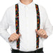 Suspenders - 1.5" - Psychedelic Daisies Black/Multi Color Suspenders Buckle-Down, Inc.