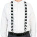 Suspenders - 1.5" - Chevron White/Gray/Black Suspenders Buckle-Down, Inc.