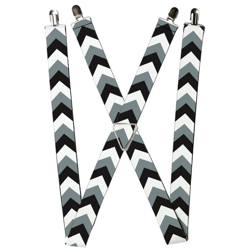 Suspenders - 1.5" - Chevron White/Gray/Black Suspenders Buckle-Down, Inc.