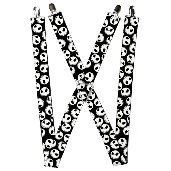 Suspenders - 1.5" - NBC Jack Expressions Scattered Black/White Suspenders Disney