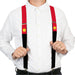 Suspenders - 1.5" - Mickey Mouse Bounding Buttons Black/Red/Yellows Suspenders Disney