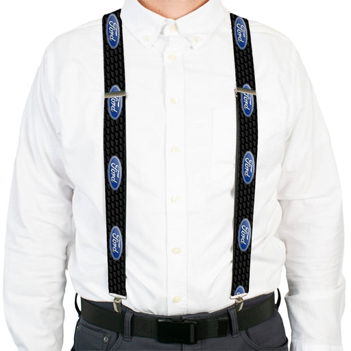 Suspenders - 1.5" - Ford Oval REPEAT w/Text Suspenders Ford