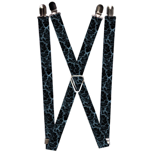 Suspenders - 1.0" - Marble Black/Baby Blue Suspenders Buckle-Down   