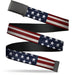 Web Belt Blank Black Buckle - Americana Rustic Stars & Stripes Webbing Web Belts Buckle-Down   