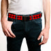 Web Belt Blank Black Buckle - Buffalo Plaid Black/Red Webbing Web Belts Buckle-Down   