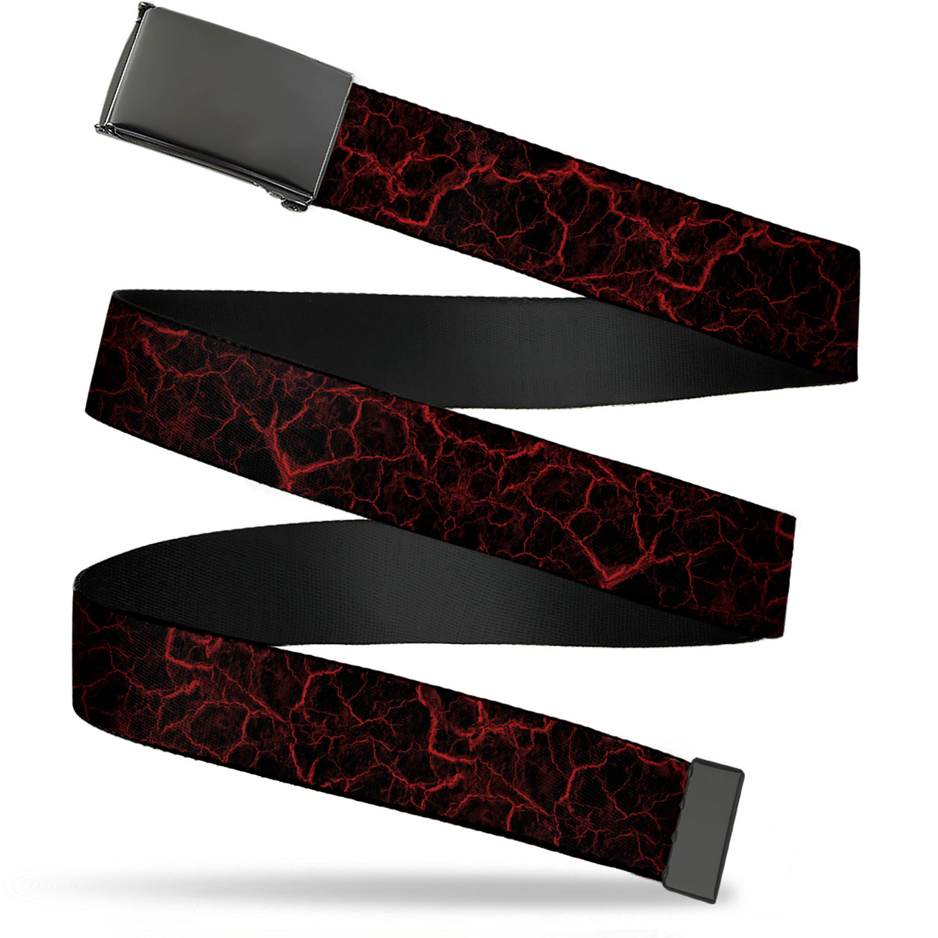 Web Belt Clasp Buckle - Marble Black/Red Webbing Web Belts Buckle-Down   