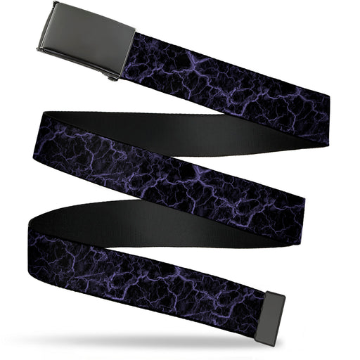 Web Belt Clasp Buckle - Marble Black/Purple Webbing Web Belts Buckle-Down   