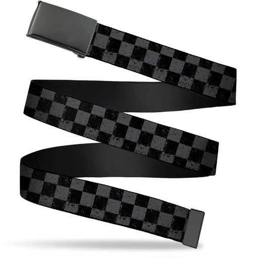 Web Belt Blank Black Buckle - Checker Weathered2 Black/Gray Webbing Web Belts Buckle-Down   