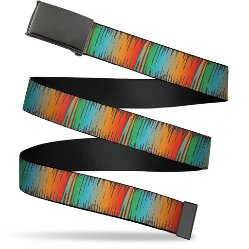 Web Belt Blank Black Buckle - Scribble Zarape Fade Brown/Multi Color Webbing Web Belts Buckle-Down   