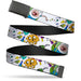 Web Belt Blank Black Buckle - Adventure Time Jake and Finn Open Pack Pose White Webbing Web Belts Cartoon Network   