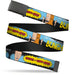 Web Belt Blank Black Buckle - BEAVIS AND BUTT-HEAD THE ALMIGHTY BUNGHOLE Pose and Title Logo Black/Blue Webbing Web Belts MTV