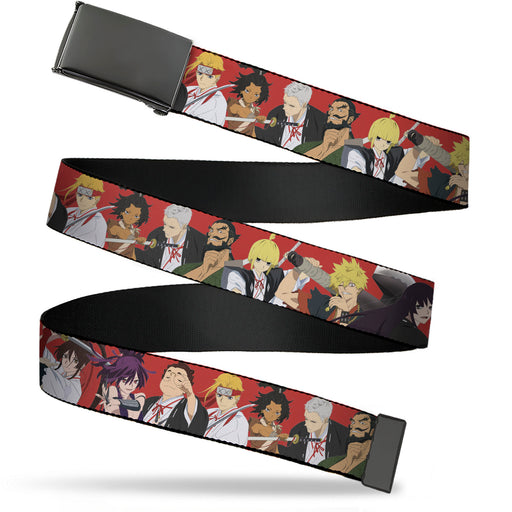 Web Belt Blank Black Buckle - Hell's Paradise Convicts and Yamada Clan Characters Red Webbing Web Belts Crunchyroll   