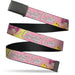 Web Belt Blank Black Buckle - Candy Land CANDY CUTE Princess Lolly Pose Pink Webbing Web Belts Hasbro   