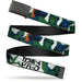 Web Belt Blank Black Buckle - COWBOY BEBOP Crew Group Pose and Title Logo White/Black/Greens Webbing Web Belts Crunchyroll   