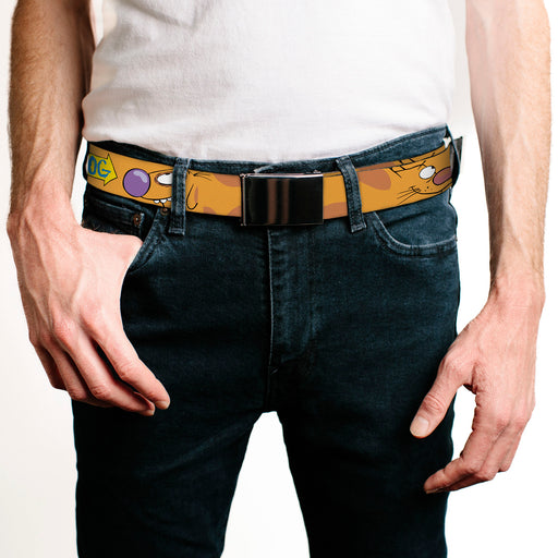 Black Buckle Web Belt - CatDog Stretch/CATDOG Logo Webbing Web Belts Nickelodeon   