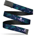 Web Belt Blank Black Buckle - Dungeons & Dragons Drizzt and Guenhwyvar with Icons Blues/Purples Webbing Web Belts Wizards of the Coast   