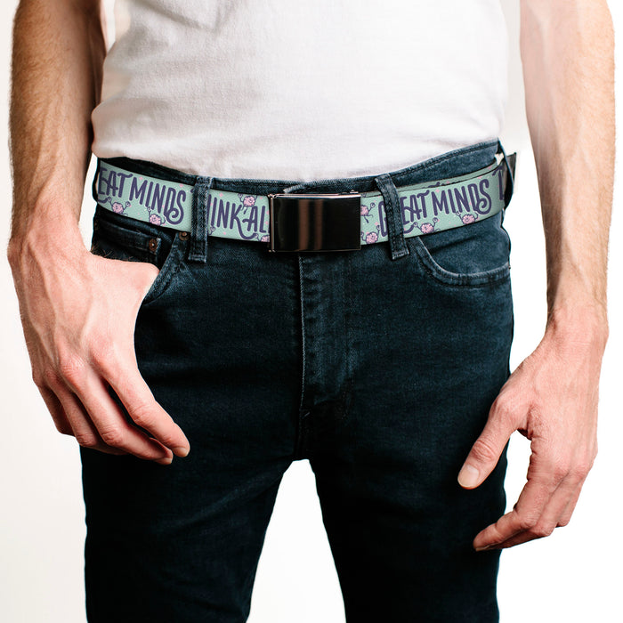 Web Belt Blank Black Buckle - Dungeons & Dragons GREAT MINDS THINK ALIKE Mind Flayer Blues/Pinks Webbing Web Belts Wizards of the Coast   