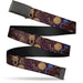 Web Belt Blank Black Buckle - Dungeons & Dragons Dice and Icons Collage Black/Browns Webbing Web Belts Wizards of the Coast   