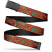 Web Belt Blank Black Buckle - Dungeons & Dragons Dragon Slayer and Icons Collage Reds/Greens Webbing Web Belts Wizards of the Coast   