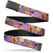 Web Belt Blank Black Buckle - Dungeons & Dragons Icons Scattered Purple Webbing Web Belts Wizards of the Coast   