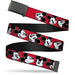 Black Buckle Web Belt - Mickey Mouse Expressions Red/Black/White Webbing Web Belts Disney   