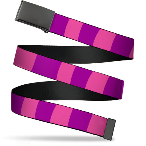 Web Belt Blank Black Buckle - Cheshire Cat Stripe Pink/Purple Webbing Web Belts Disney   