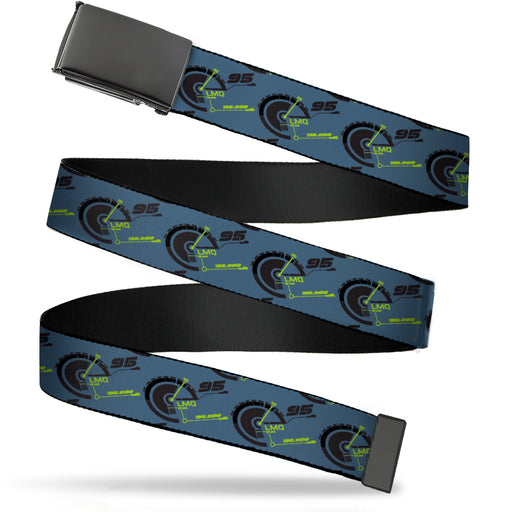 Black Buckle Web Belt - Cars 3 LMQ/95 Tachometer Blue/Black/Green Webbing Web Belts Disney   