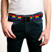 Black Buckle Web Belt - Mickey Mouse Ears Icon Rainbow Pride Flag Webbing Web Belts Disney   