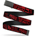Web Belt Blank Black Buckle - Friday the 13th Quotes Collage Black/Red Webbing Web Belts Warner Bros. Horror Movies   