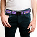 Web Belt Blank Black Buckle - Furby Orange and Purple Jumping Rainbow Slide Black/Multi Color Webbing Web Belts Hasbro   