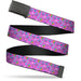 Web Belt Blank Black Buckle - Furby and Furblets Galaxy Grid Collage Pink/Purple Webbing Web Belts Hasbro   