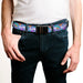 Web Belt Blank Black Buckle - FURBY Title Logo and Fur Prints Collage Multi Color/White Webbing Web Belts Hasbro   