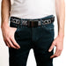 Black Buckle Web Belt - HEMI Bold Outline 392/426 Black/Silver-Fade Webbing Web Belts Hemi   