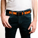 Black Buckle Web Belt - HEMI 426 Logo Repeat Black/Orange Webbing Web Belts Hemi   