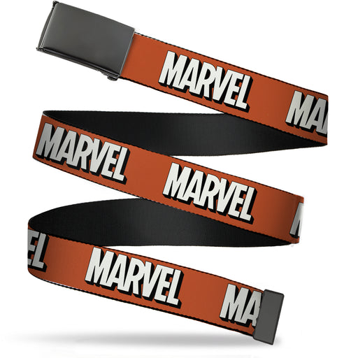 Black Buckle Web Belt - MARVEL Shadow Logo Red/Black/White Webbing Web Belts Marvel Comics   